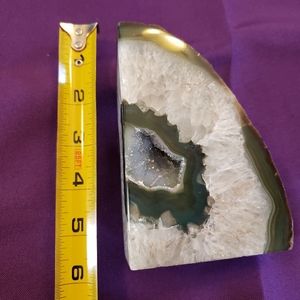 Large Green/Grey Agate Crystal